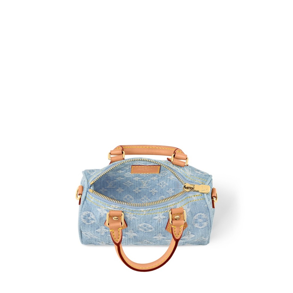 Louis Vuitton Speedy Bandouliere NM Bag Monogram Denim Sky Nano - Picture 3 of 11